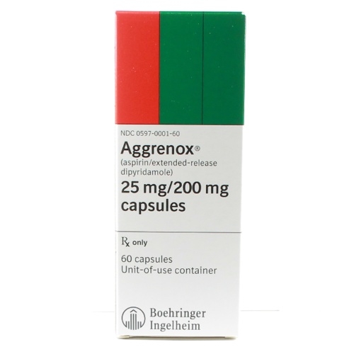 阿司匹林双嘧达莫 Aspirin/Dipyridamole-Aggrenox,脑脉通