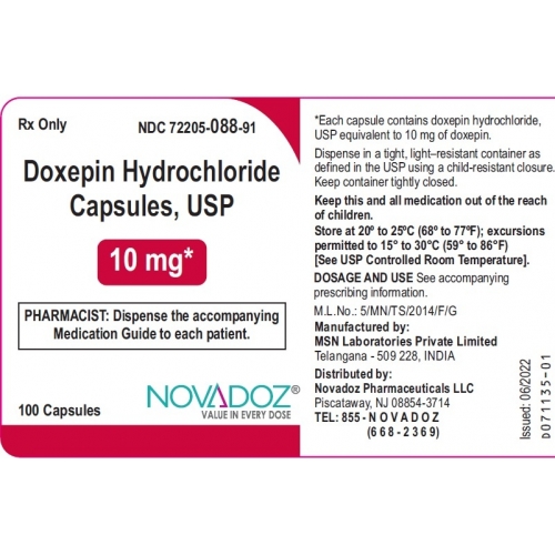 多塞平 Doxepin Hydrochloride Tablets