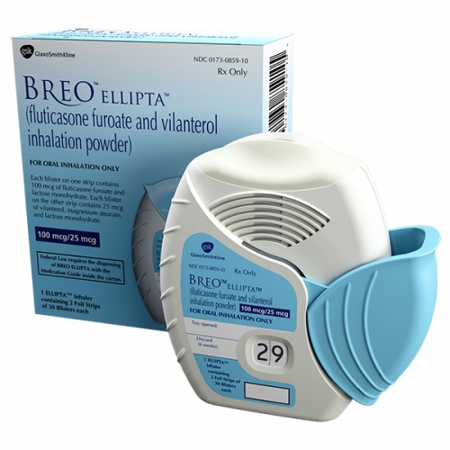 氟替卡松维兰特罗 fluticasone furoate and vilanterol-Breo Ellipta,糠酸氟替卡松/维兰特罗